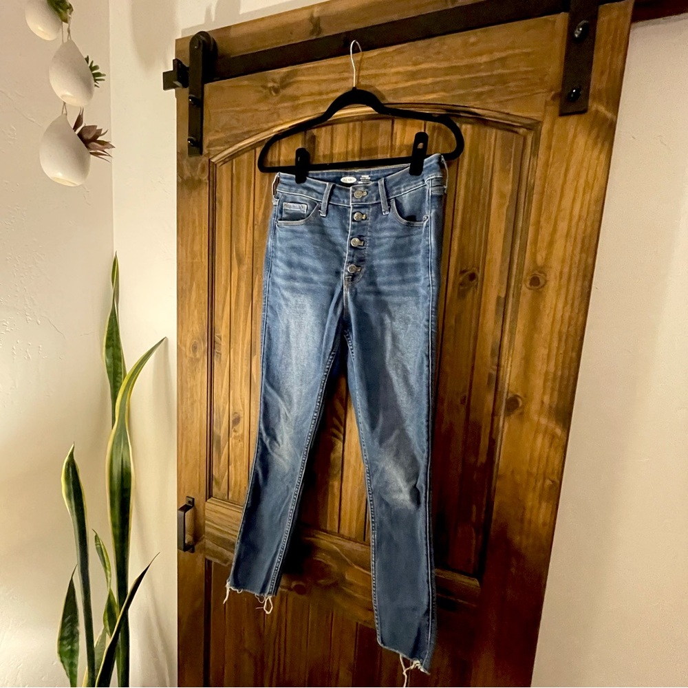 Old Navy RockStar Super Skinny Extra Hugh Rise Jeans